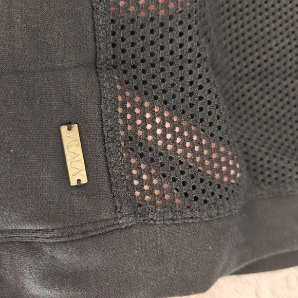 Alala Heron Mesh Knit Oversized Long Sleeve Sweatshirt in Black size Small - Picture 9 of 15